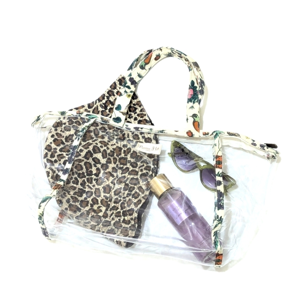 Primrose Hill | Stadium Bag | Clear | Tote | Zipper Closure | Whimsical Print |